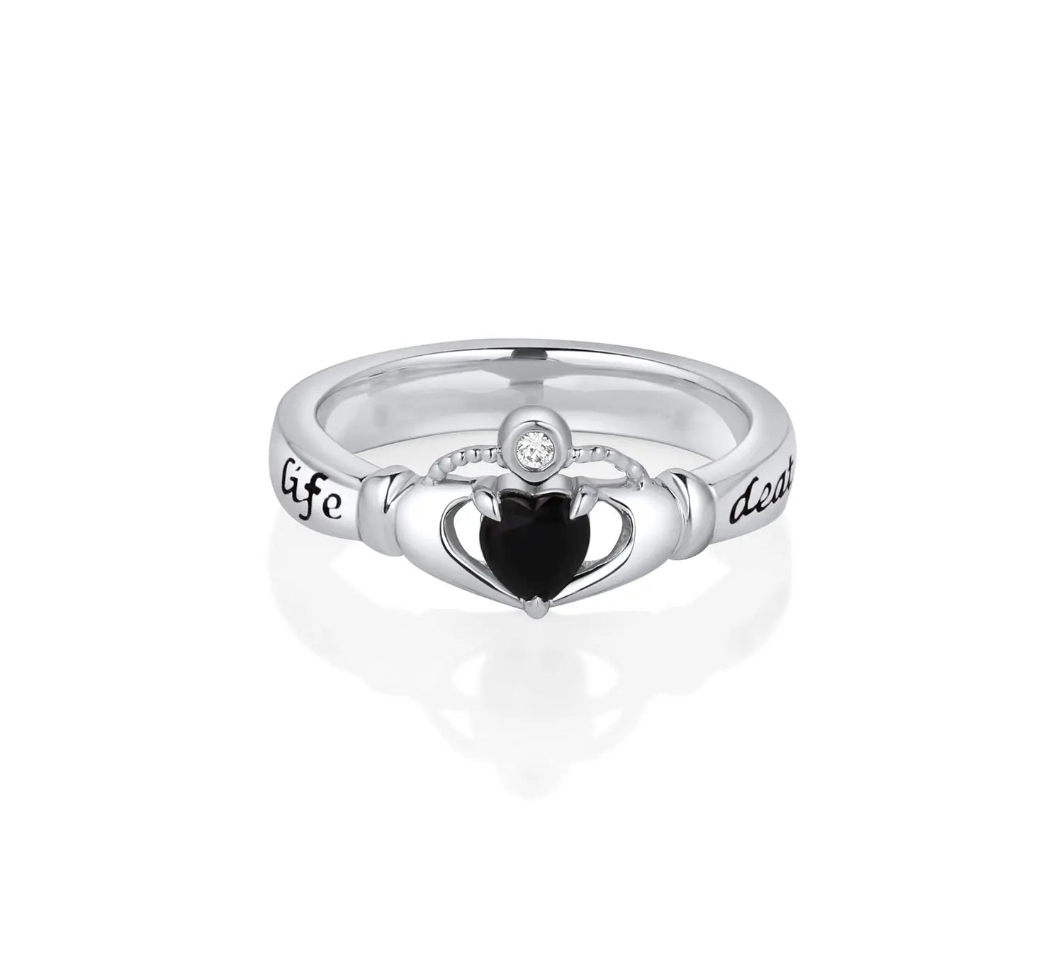 Marrow x Sammi 4mm Onyx Sempre Ring [white gold]