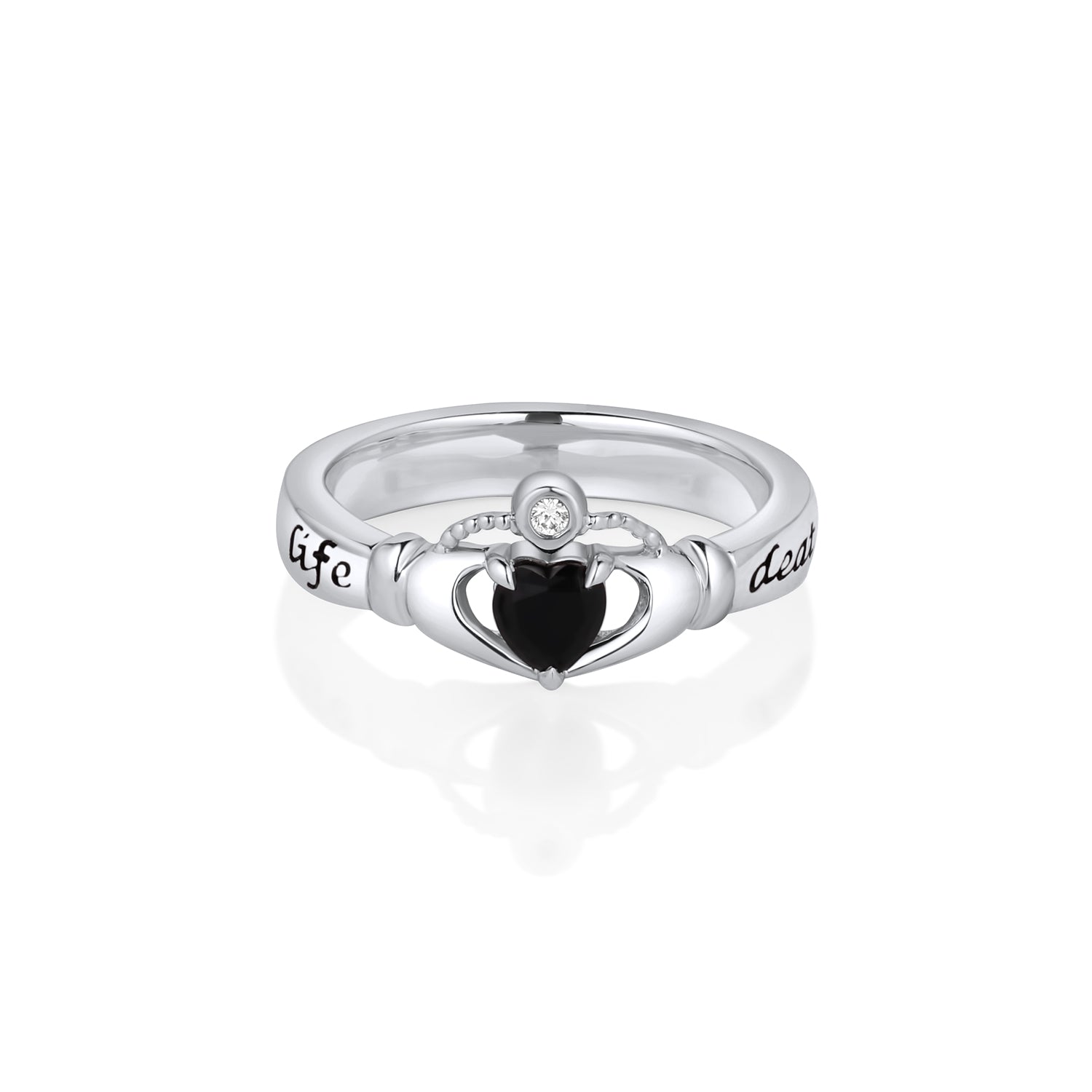 Marrow x Sammi 4mm Onyx Sempre Ring [white gold]