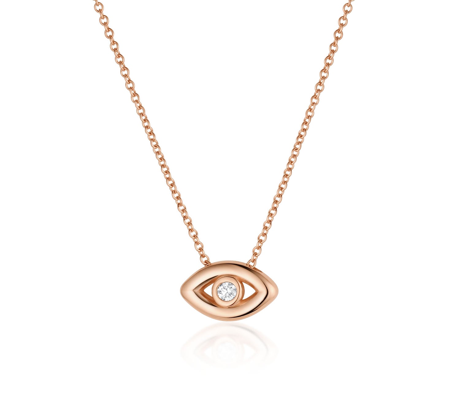 Solana Evil Eye Necklace [Rose Gold]