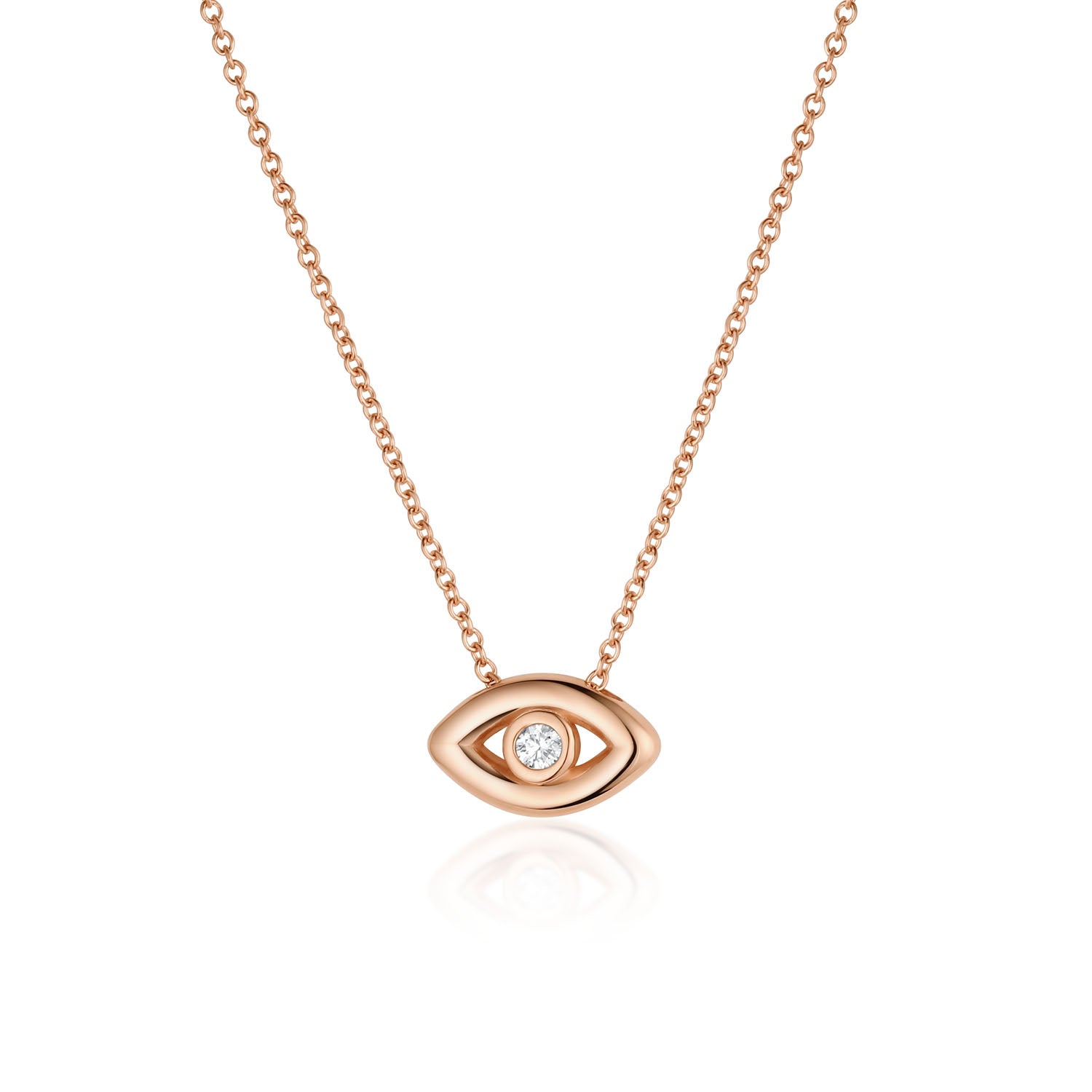 Solana Evil Eye Necklace [Rose Gold]
