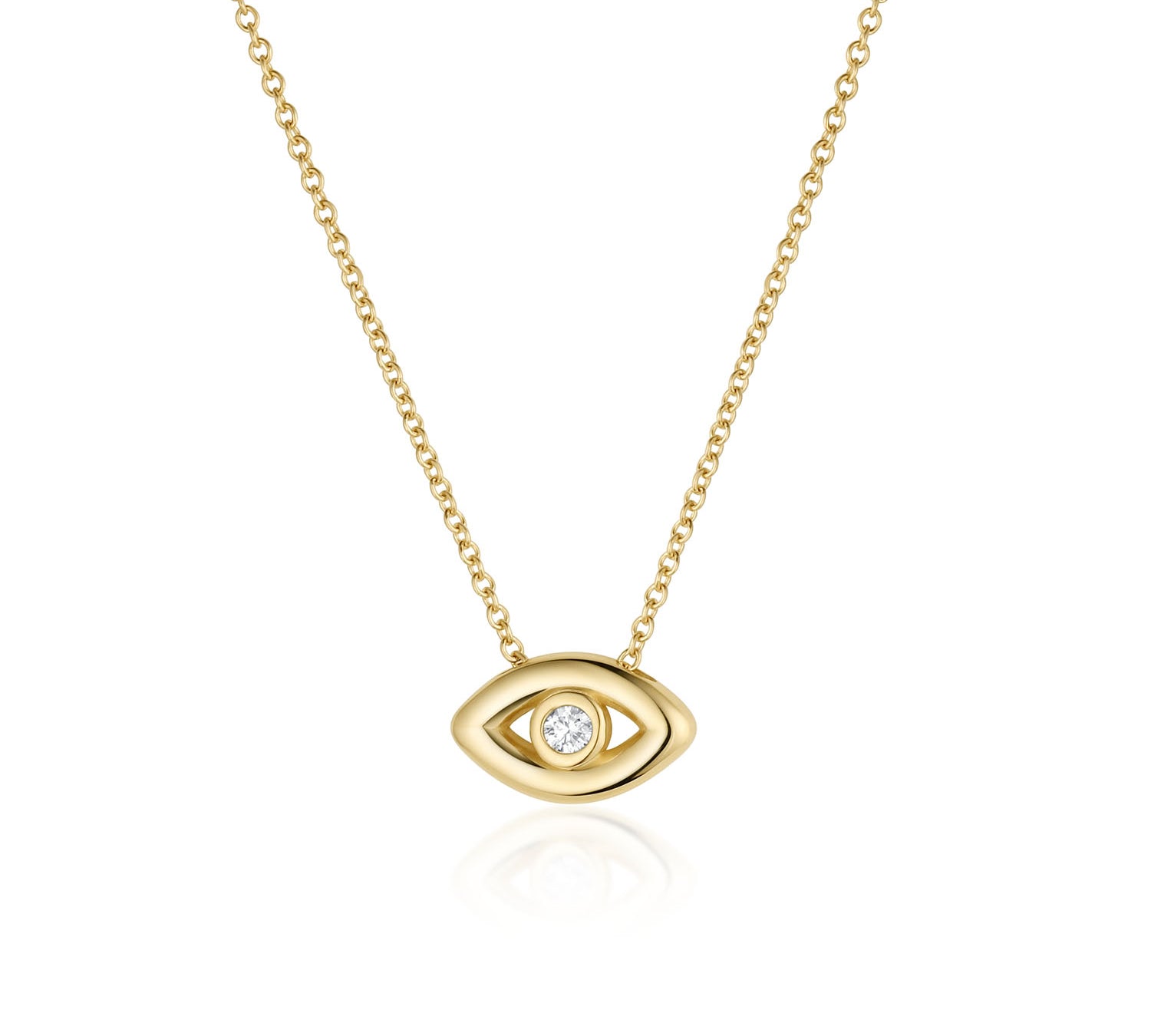 Solana Evil Eye Necklace [Yellow Gold]