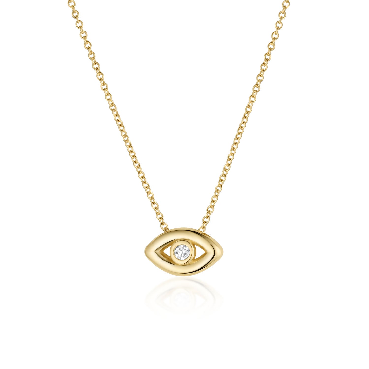Solana Evil Eye Necklace [Yellow Gold]