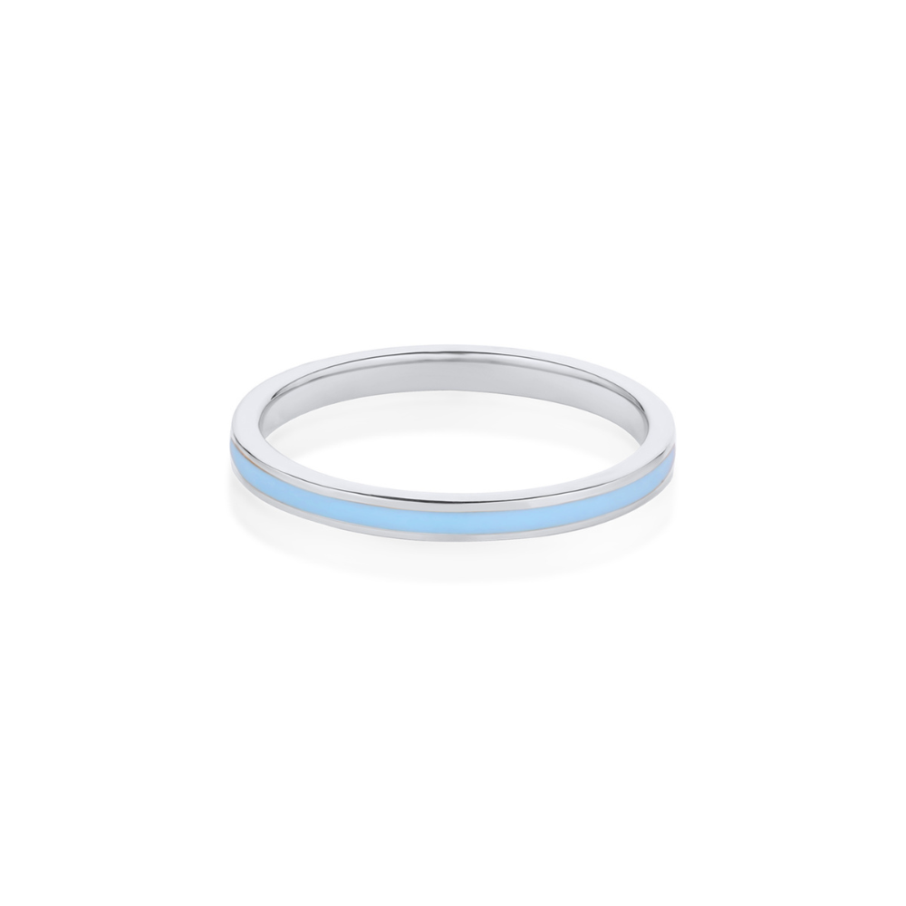 Something Blue Enamel Band [White Gold]