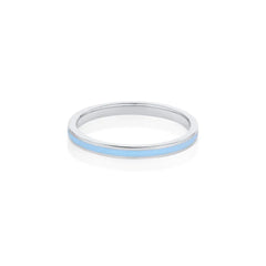 Something Blue Enamel Band [White Gold]