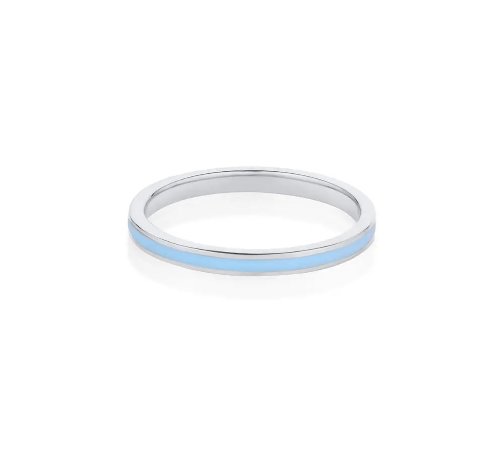Something Blue Enamel Band [White Gold]