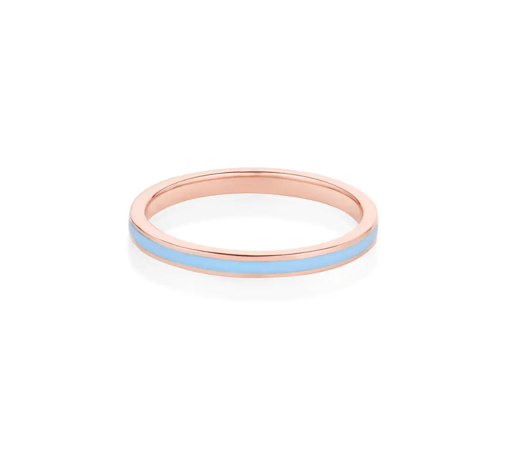 Something Blue Enamel Band [Rose Gold]