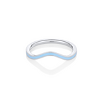 Something Blue Enamel Wave Band [White Gold]