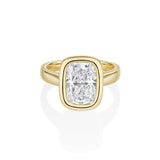 The Stevie Bezel Cushion Engagement Ring [yellow gold]