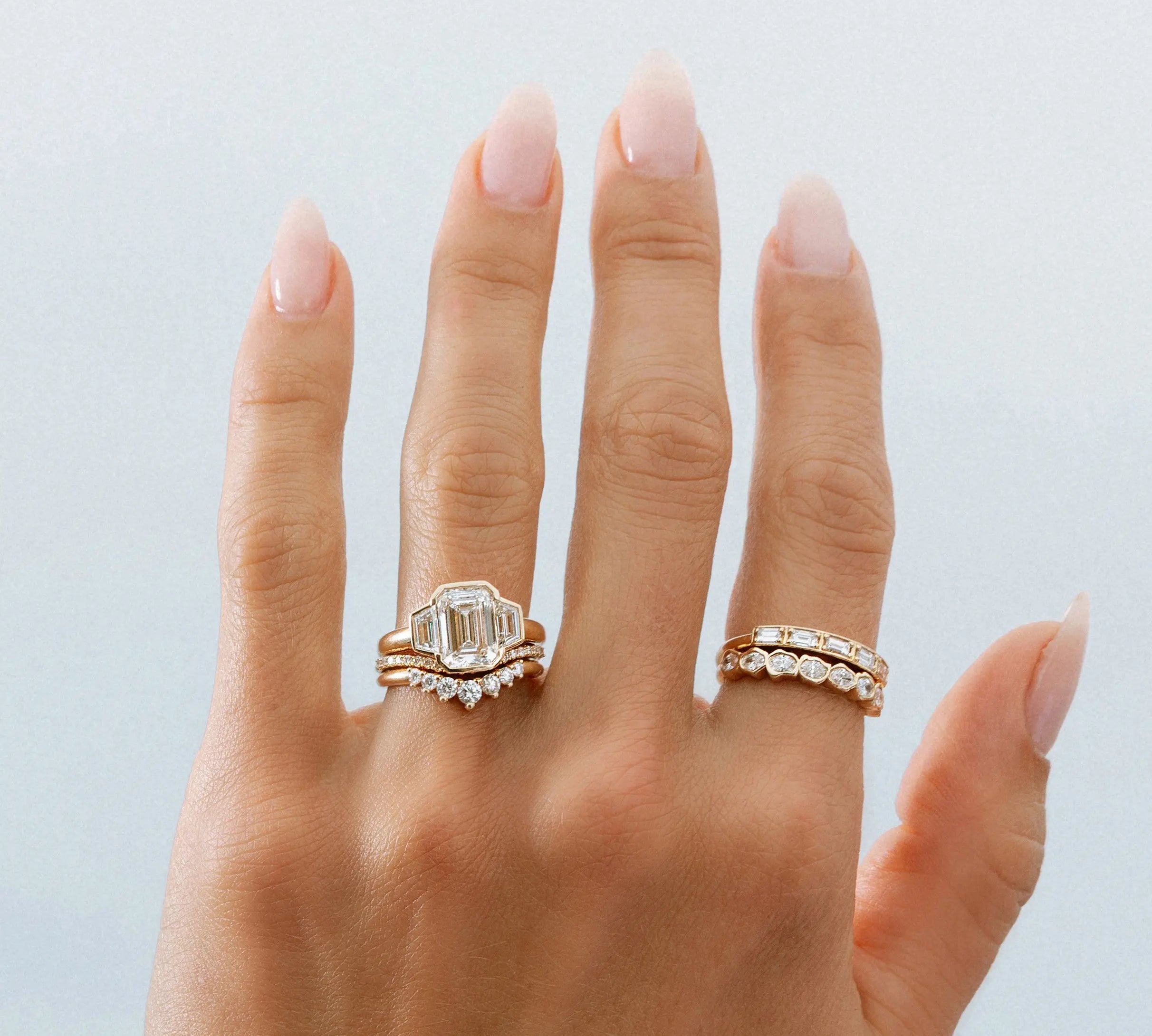 White Diamond Seven Stars Ring
