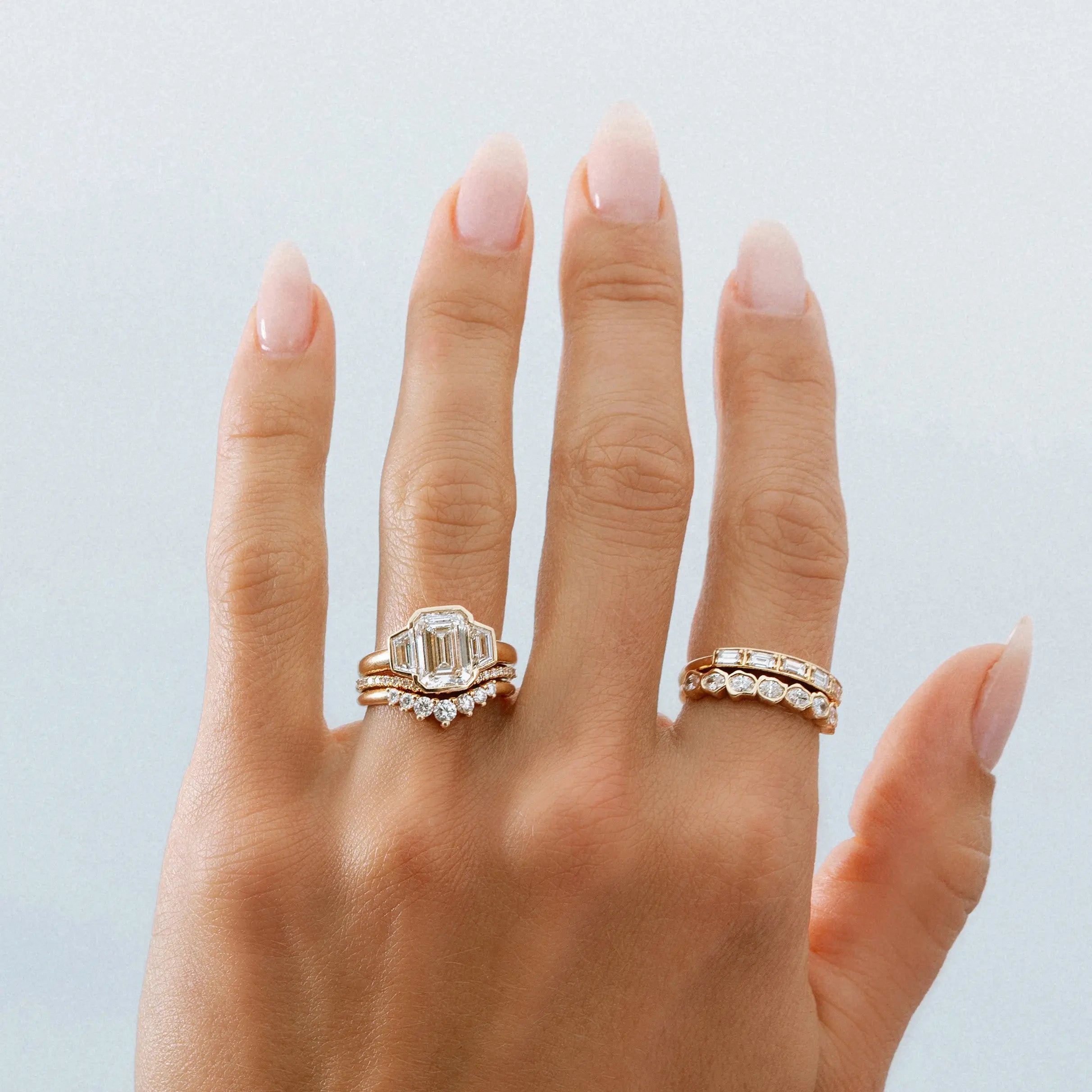 White Diamond Seven Stars Ring
