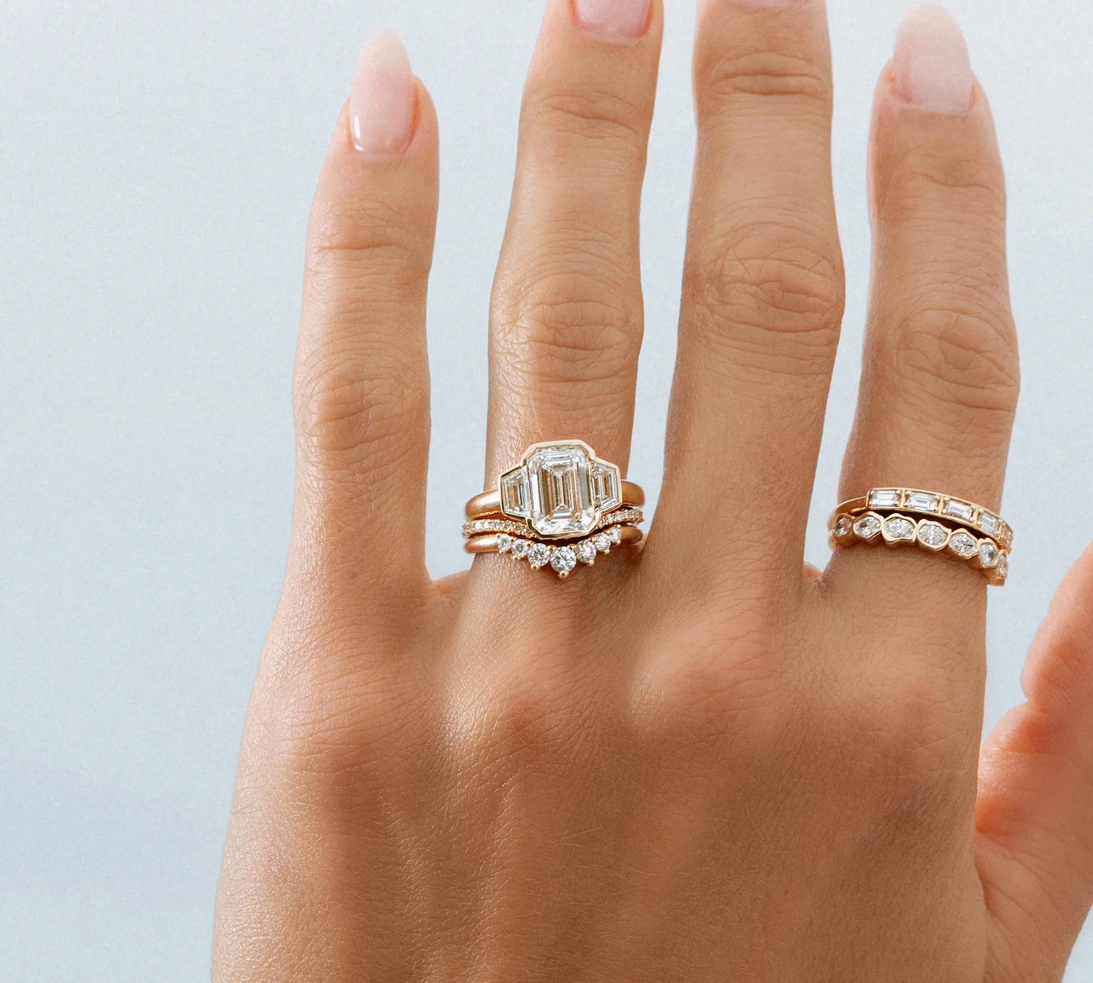 The Leonie Three Stone Engagement Ring Marrow Fine