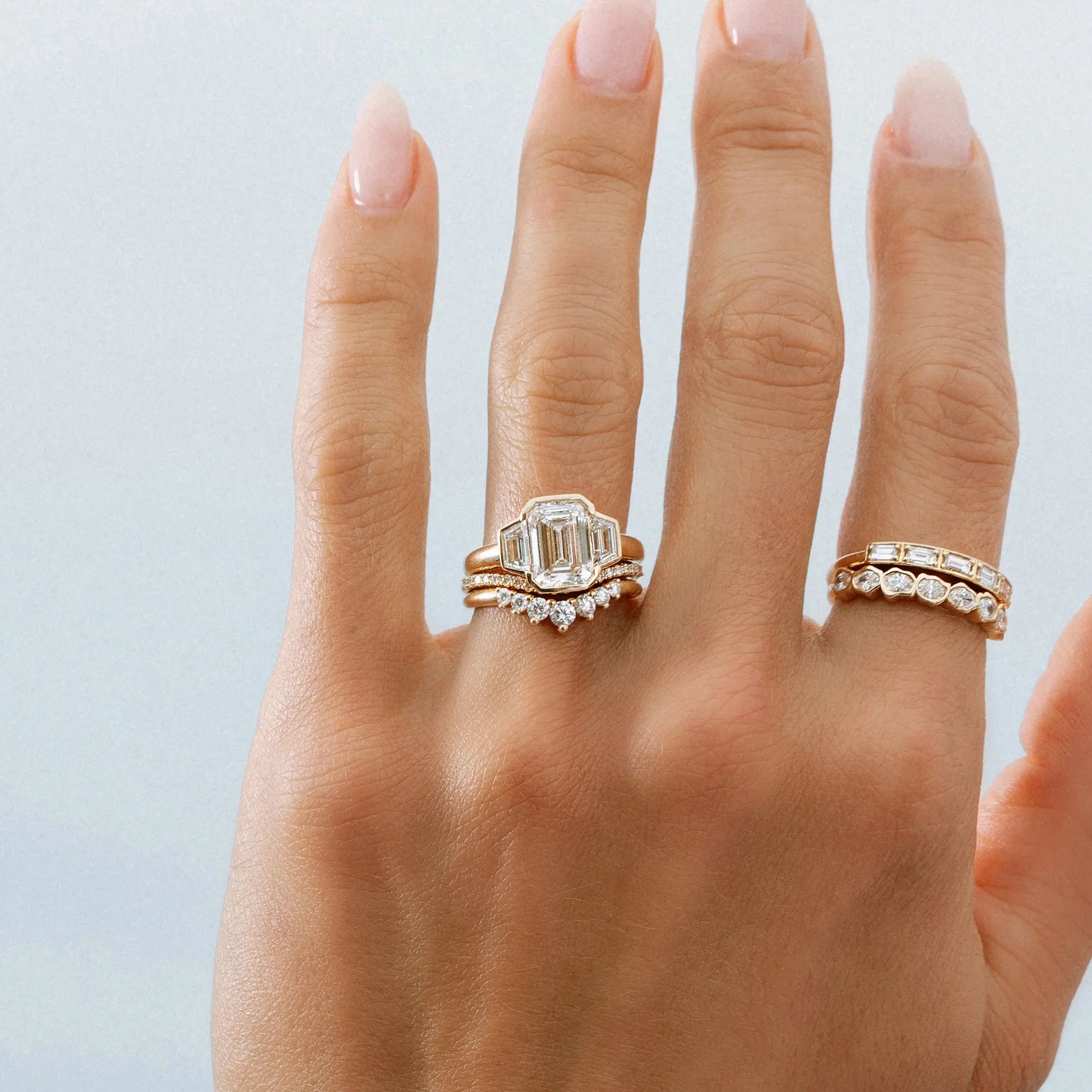 The Leonie Three Stone Engagement Ring Marrow Fine