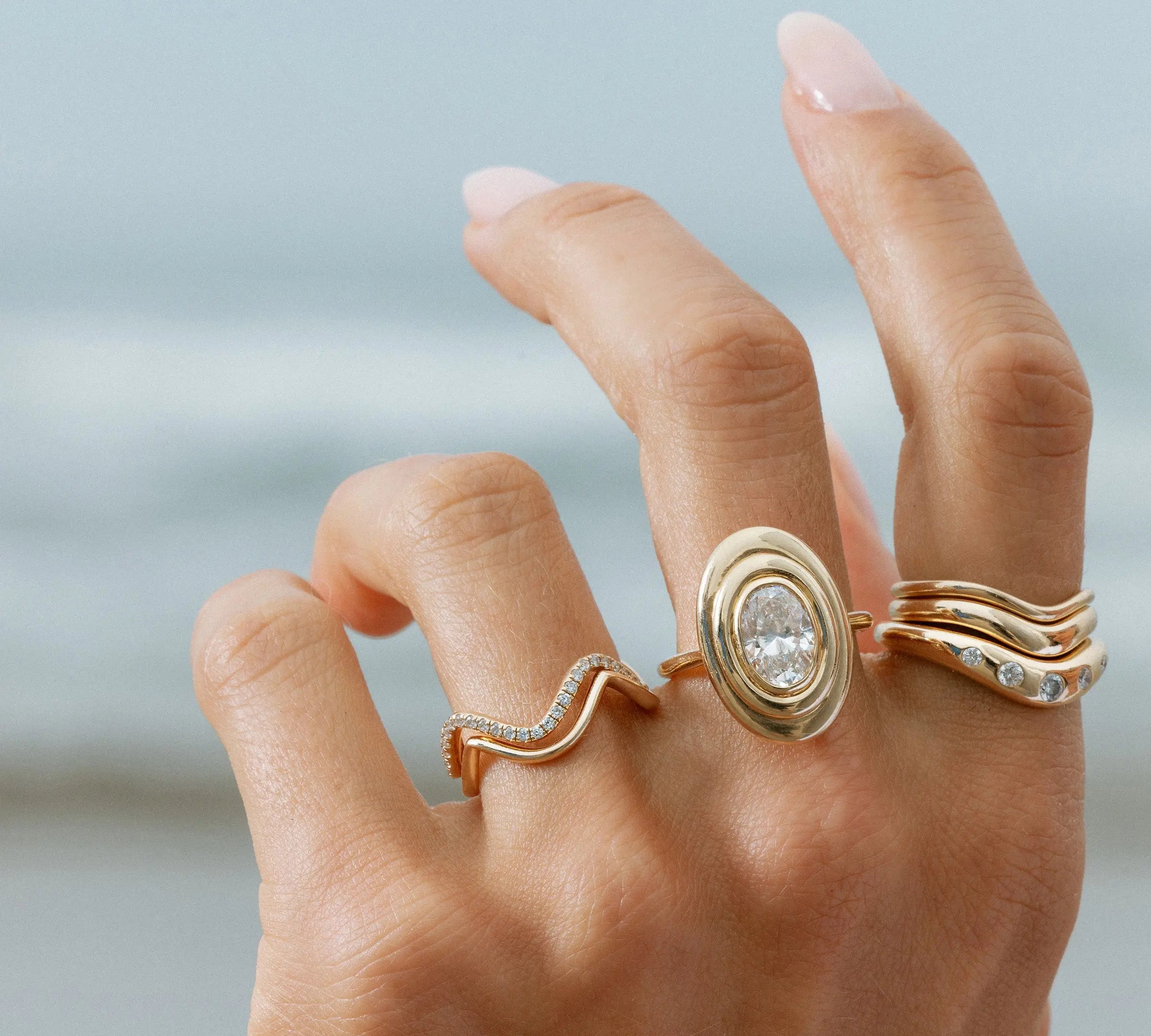 Marrow Fine Everyday Squiggle Stacking Ring