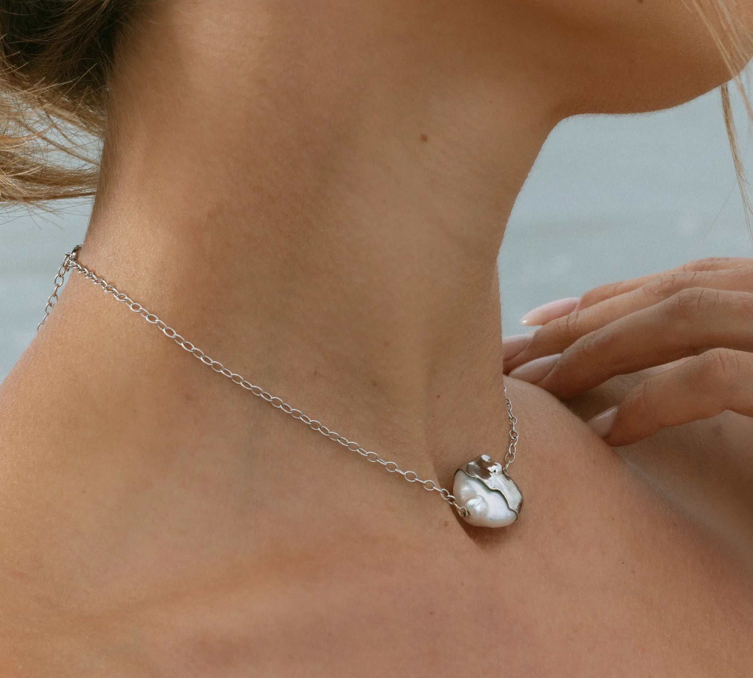 Single Gold-Dipped Pearl Choker - Marrow Fine