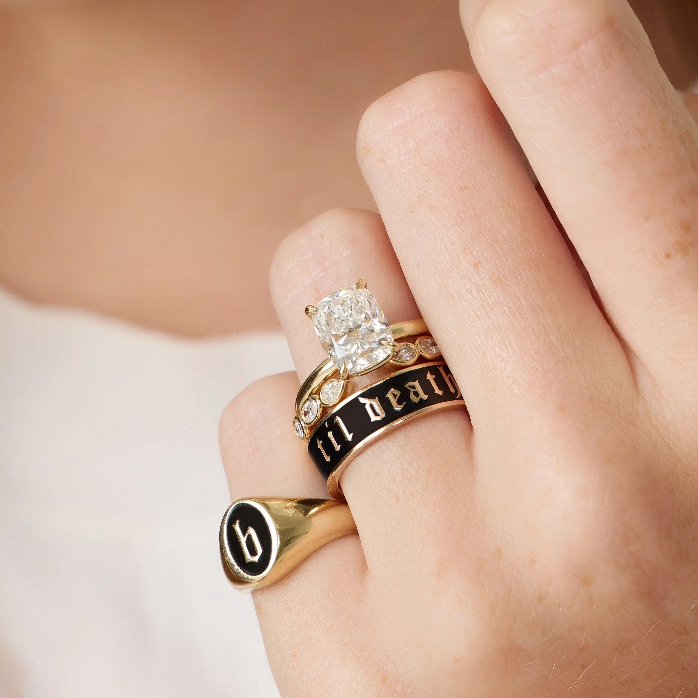 Til Death Black Enamel band 6mm