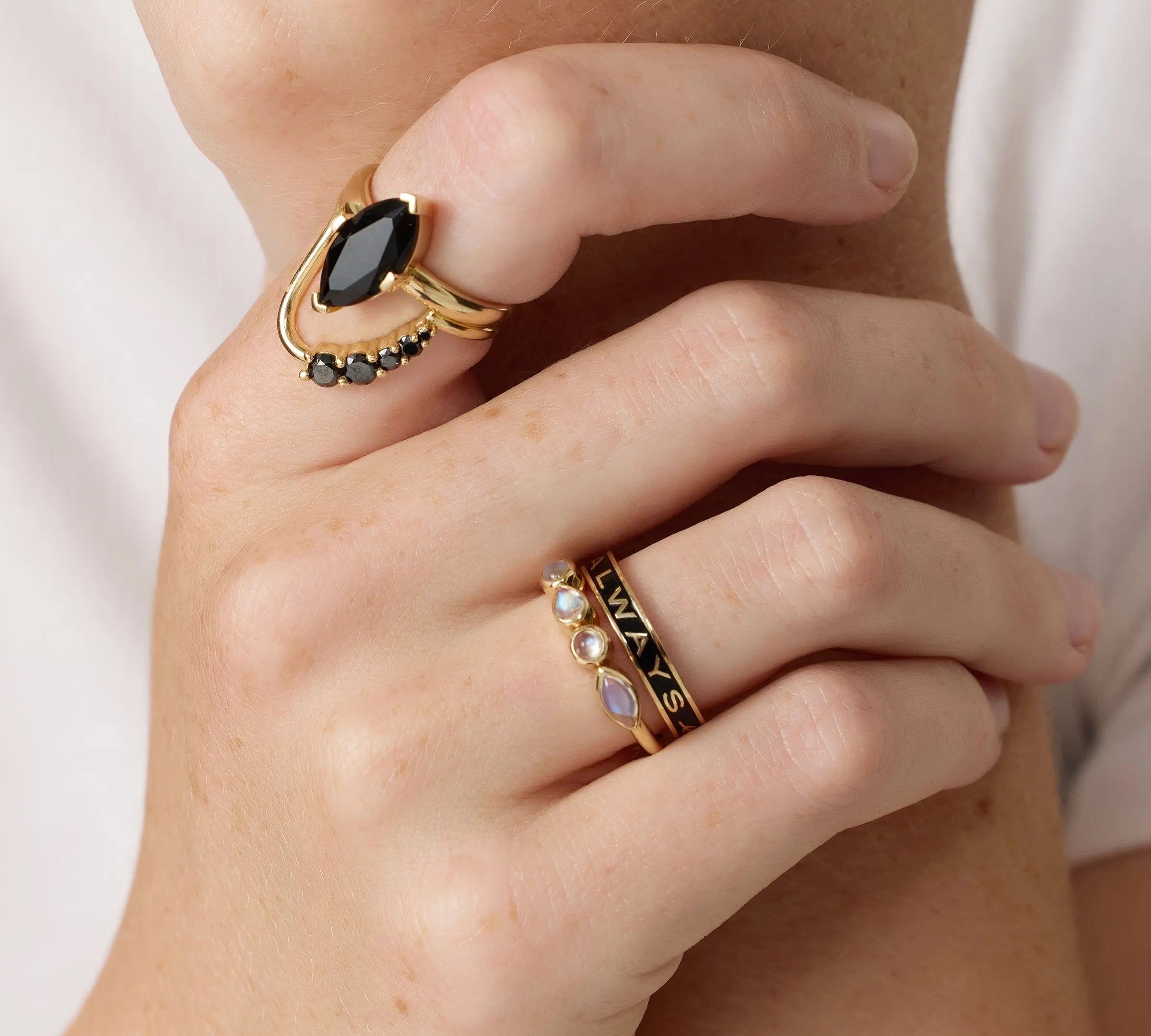 Black Onyx Noelle Ring