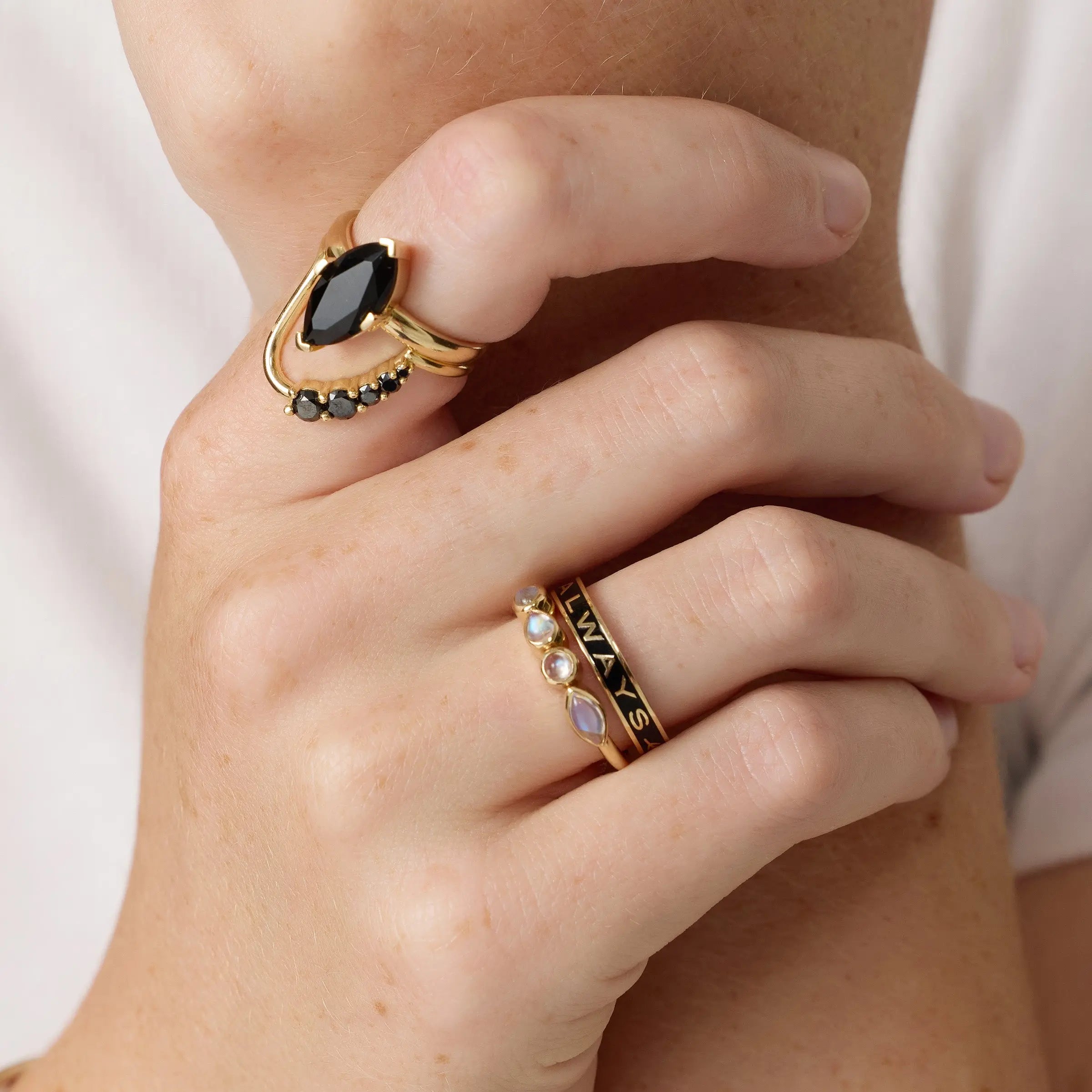 Black Onyx Noelle Ring