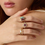 3.15ct Opal and 2.32ct Sapphire Ring [on hand]