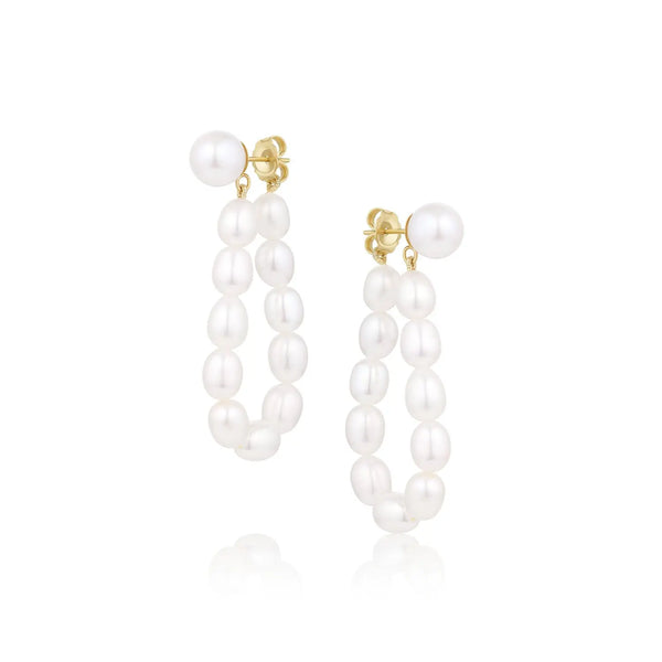 【MONDAY EDITION】Golden Wave Teardrop Pearl Earrings Teardrop_Pearl_Earrings_YG_gra