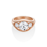 The Astrid Open Bombe Engagement Ring [Rose Gold]