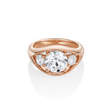 The Astrid Open Bombe Engagement Ring [Rose Gold]