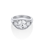 The Astrid Open Bombe Engagement Ring [White Gold]