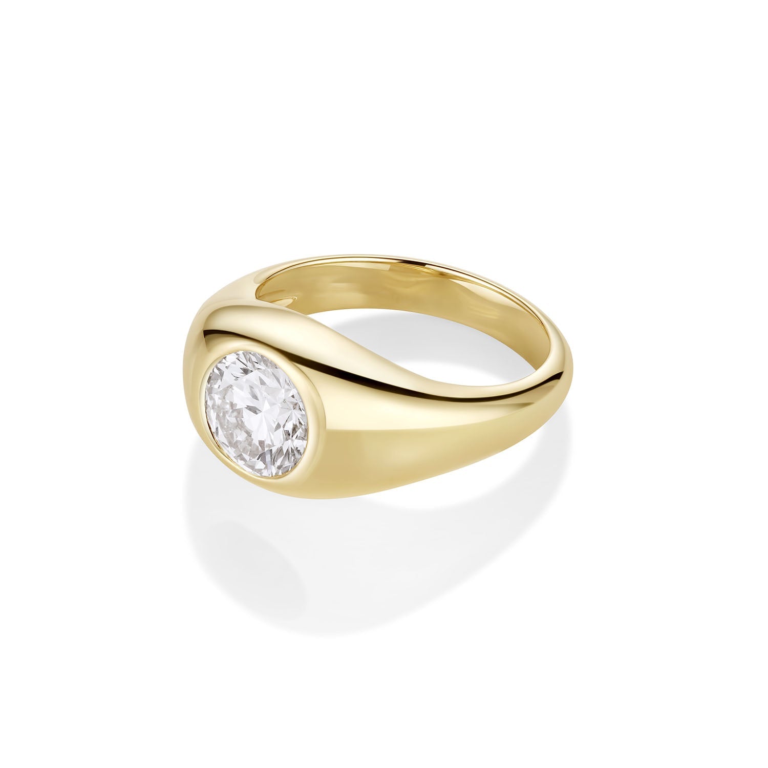 The Dyllan Bombe Engagement Ring [Yellow Gold] side view