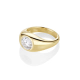 The Dyllan Bombe Engagement Ring [Yellow Gold] side view