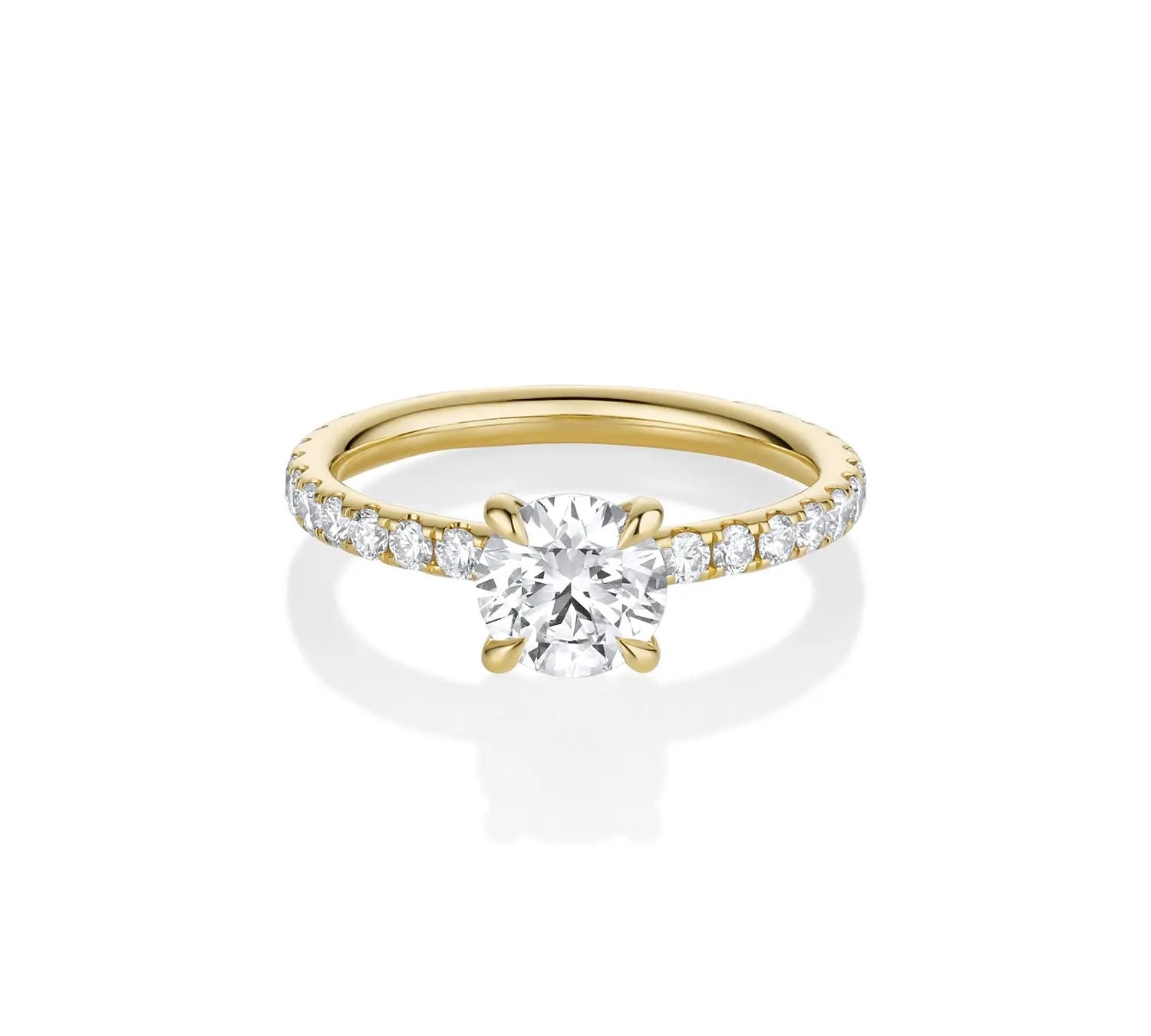 The Frankie Pavé Engagement Ring [Yellow Gold]