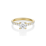 The Frankie Pavé Engagement Ring [Yellow Gold]