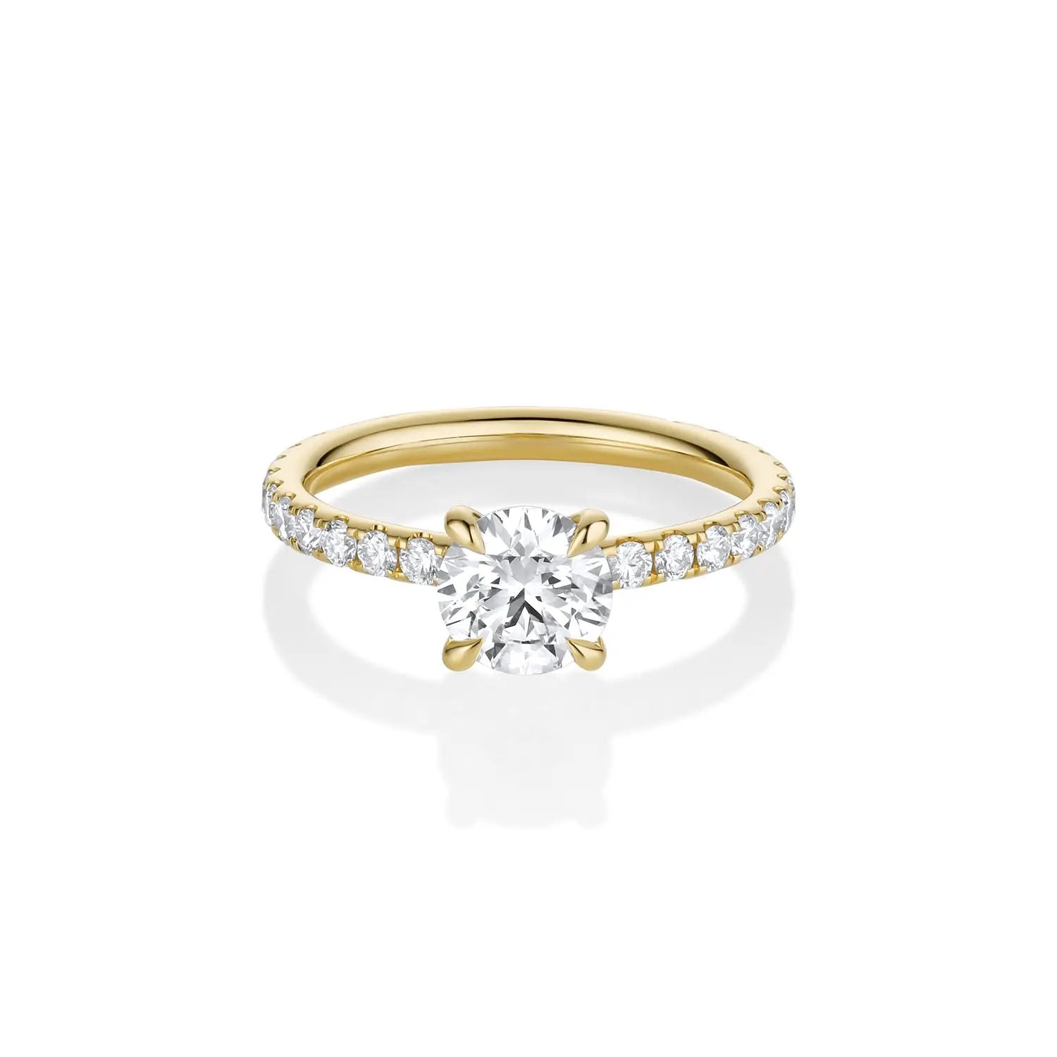 The Frankie Pavé Engagement Ring [Yellow Gold]