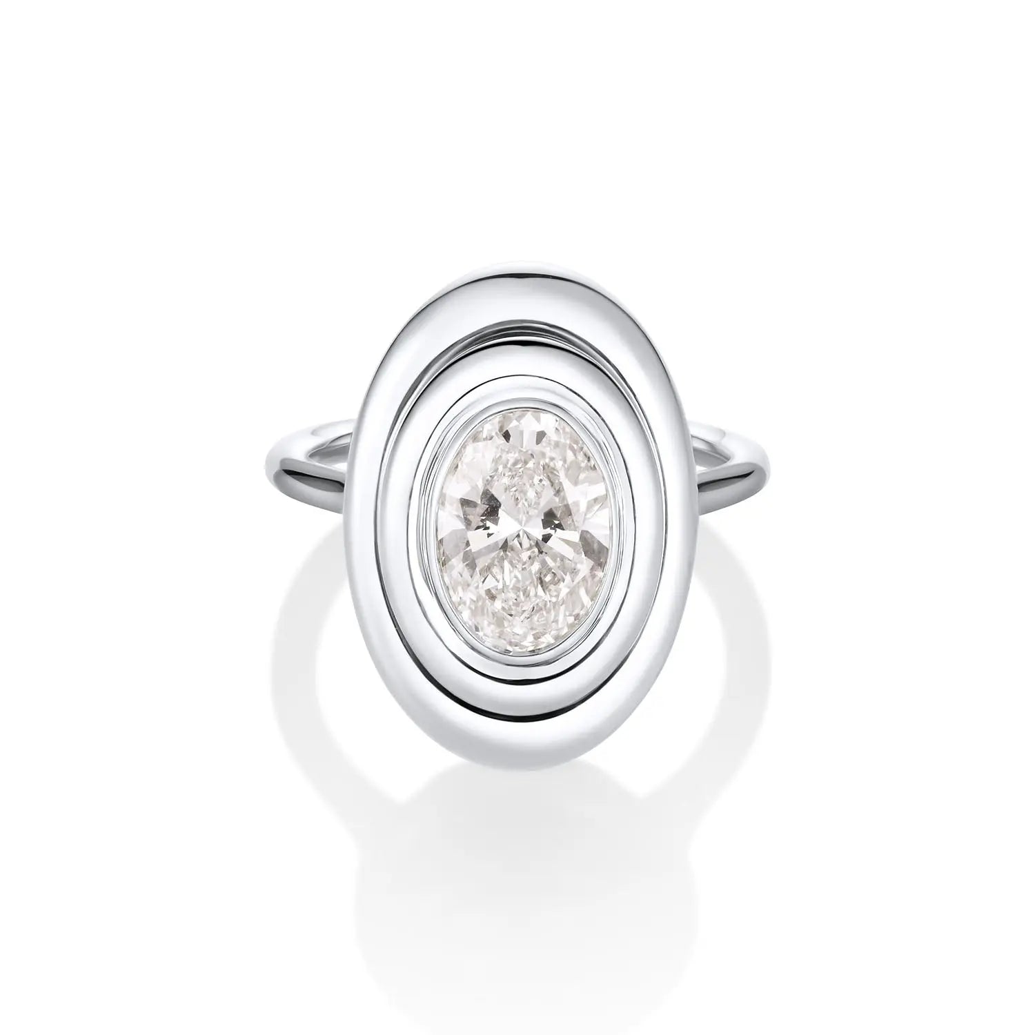 The In-Orbit Oval Engagement Ring Marrow Fine