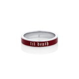 Till Death Cherry Mocha Enamel Band [White Gold]