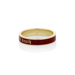 Til Death Cherry Mocha Enamel Band - 4mm side view