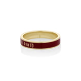 Til Death Cherry Mocha Enamel Band - 4mm side view