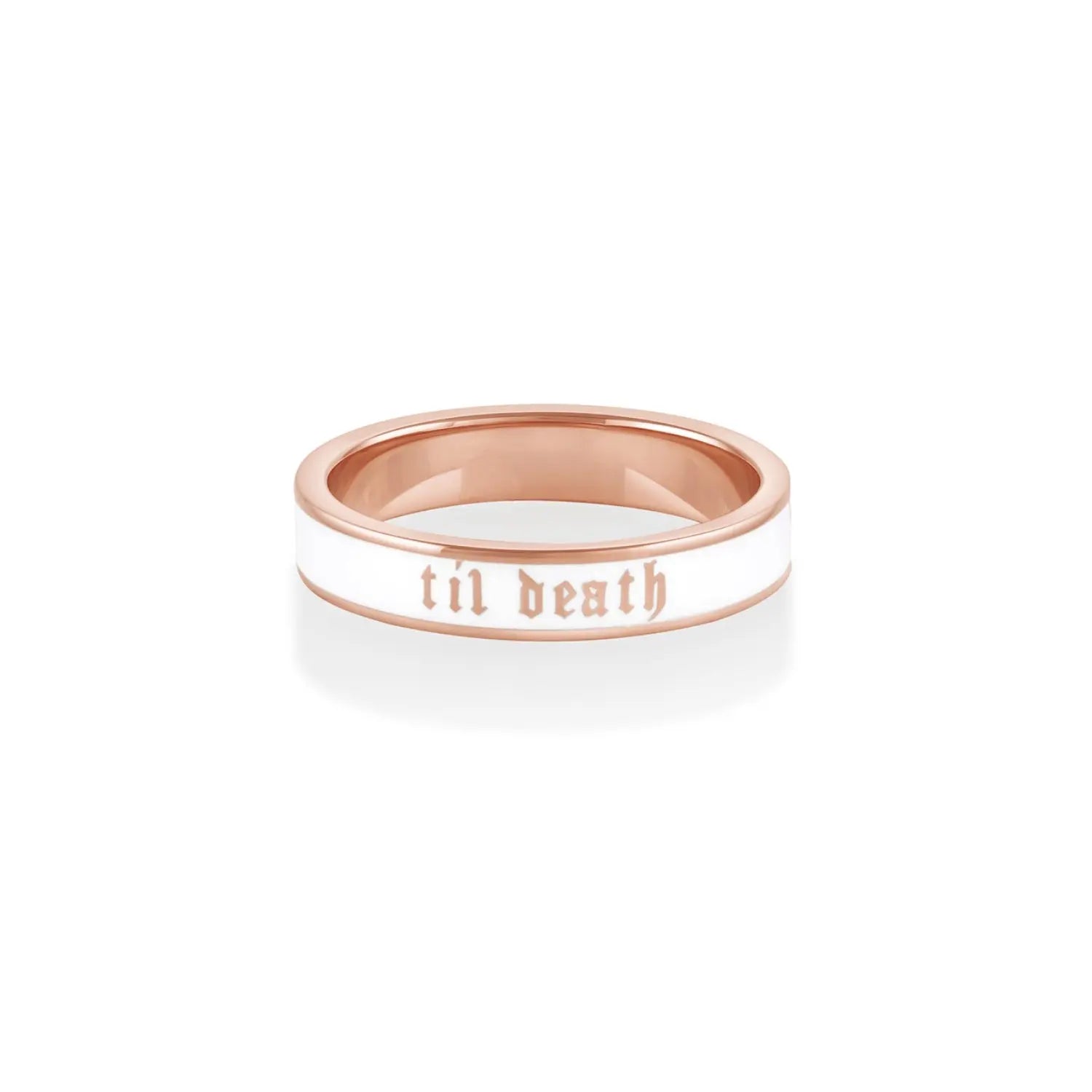 Til Death® White Enamel Band 4mm Marrow Fine - Main Image