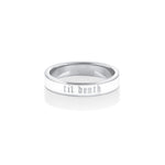 Til Death White Enamel Band 4mm [white gold]