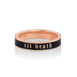 Til Death Black Enamel Band - 4mm [rose gold]