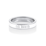 Til Death White Enamel Band 4mm [white gold]