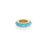 Birthstone Rondelle - Turquoise [Yellow Gold]