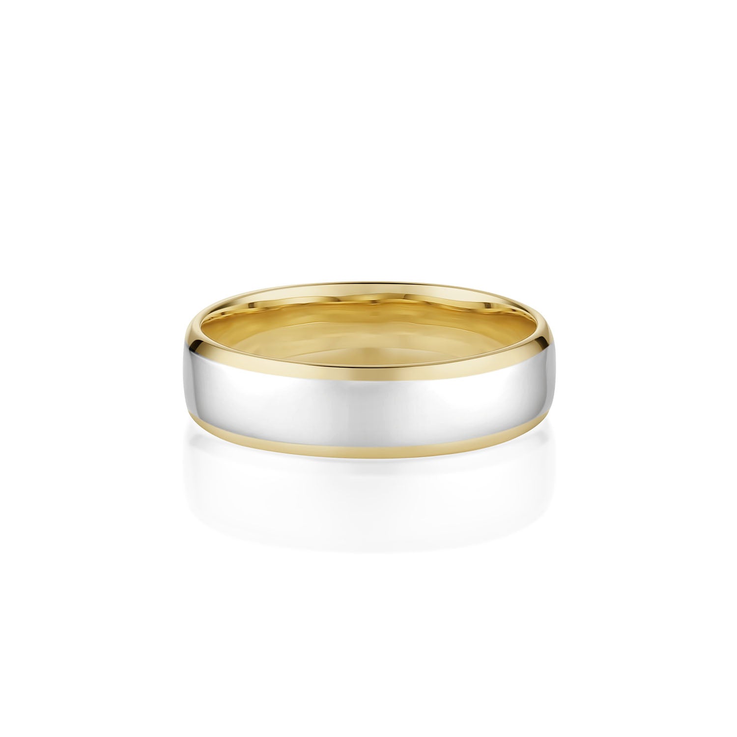 Two-Tone Men's Band [Yellow Gold]