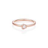 Diamond Abstract Bezel Sweet Pea Ring [Rose Gold]