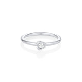Diamond Abstract Bezel Sweet Pea Ring [White Gold]