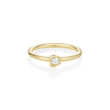 Diamond Abstract Bezel Sweet Pea Ring [Yellow Gold]