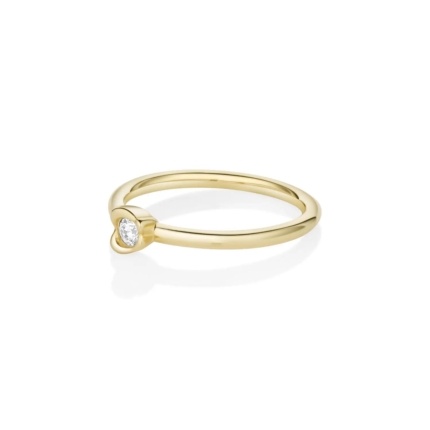 Diamond Abstract Bezel Sweet Pea Ring side view