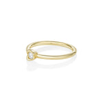 Diamond Abstract Bezel Sweet Pea Ring side view