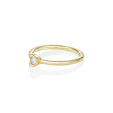 Diamond Abstract Bezel Sweet Pea Ring side view