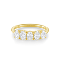 White Diamond Olivia Oval Stacking Band
