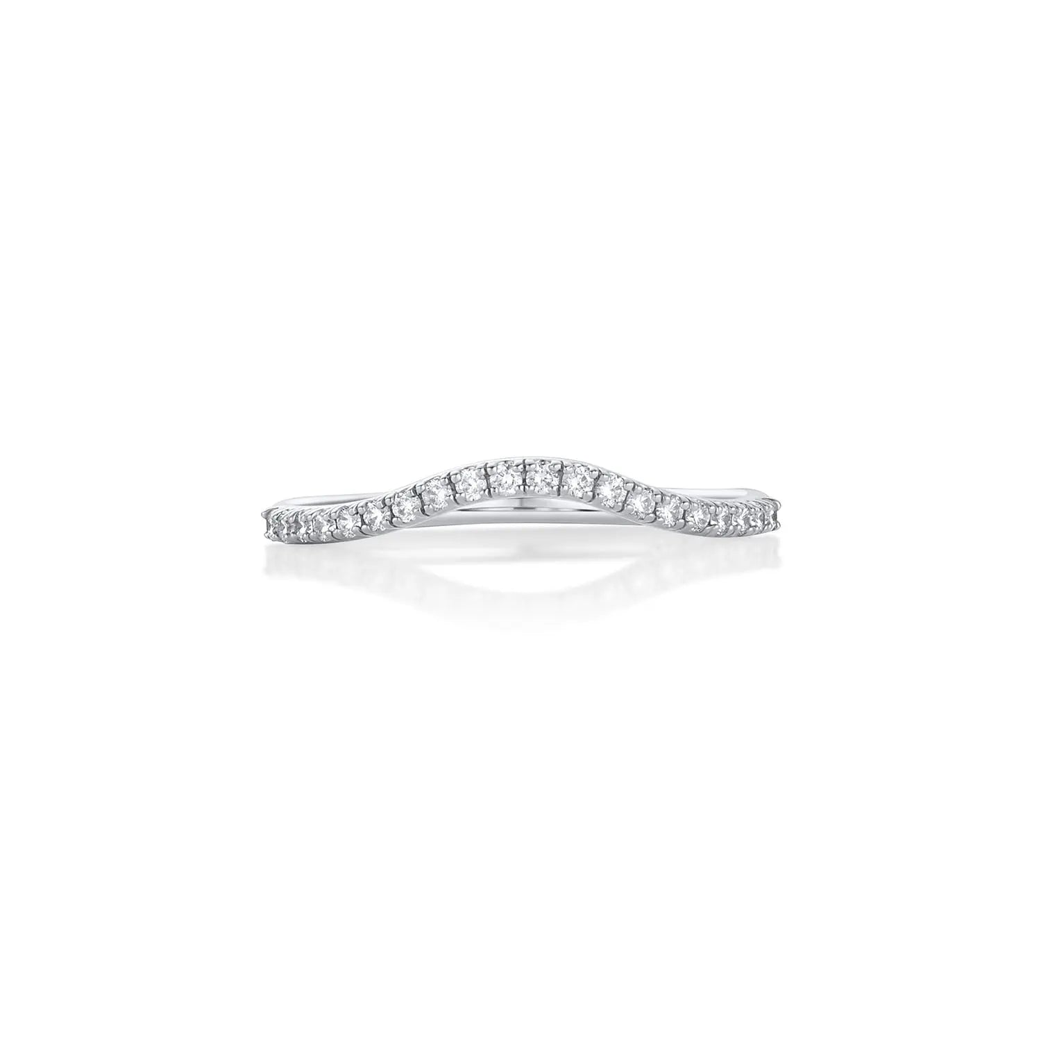 WD_SIMPLE_WAVE_BAND [WHITE GOLD]