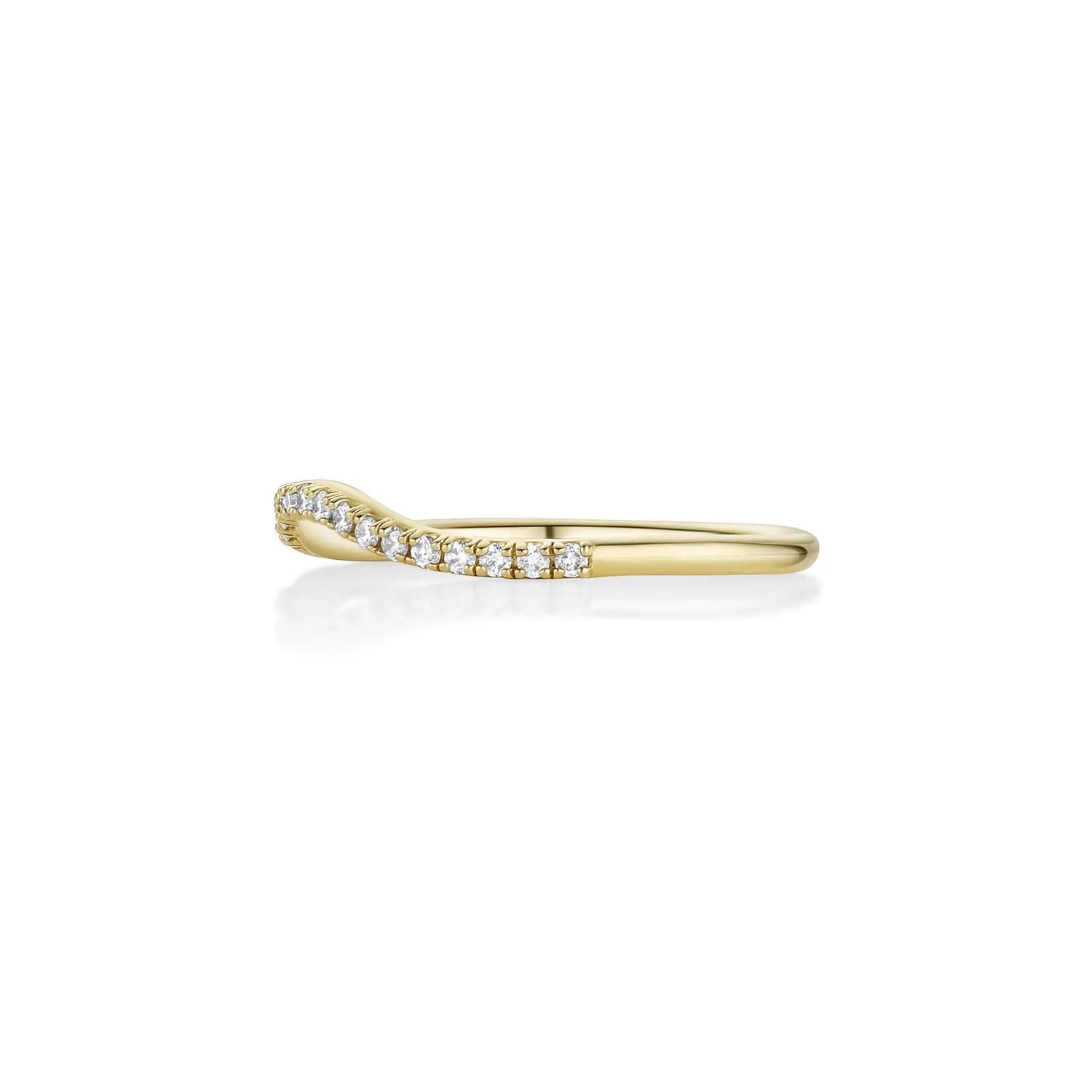 WD_SIMPLE_WAVE_BAND [YELLOW GOLD] SIDE VIEW